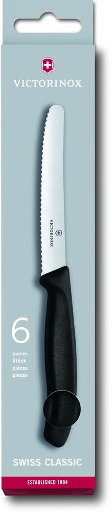 Coffret ménagère Victorinox Swissclassic noir - 6 couteaux de
