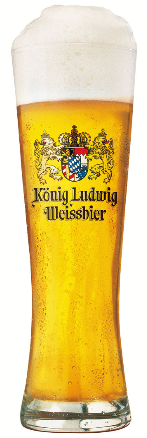 2 x König Ludwig Weißbier Weizenbierglas 0,5l Wellen im Glas Brauerei Bar 7893