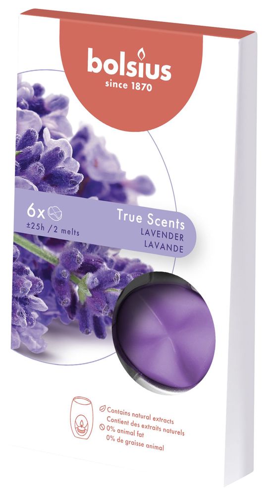 Aantrekkingskracht moeilijk rietje Bolsius Wax Melts True Scents Lavendel - 6 Stuks - Woldring.nl