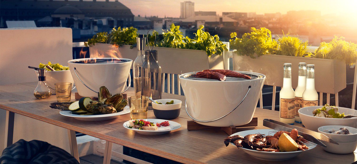 Eva Solo tafelbarbecue wit kopen? | Woldring Tafel BBQ Grill Wit – Eva Solo | Zwembadproducten.nl