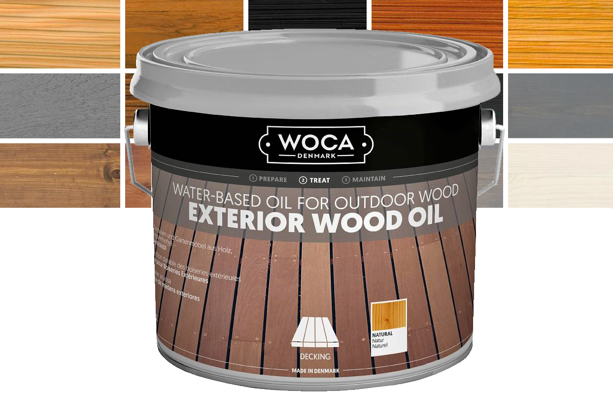 strategie Regenjas zonnebloem Woca Exterior oil Grijs - Hout olie voor alles houtsoorten
