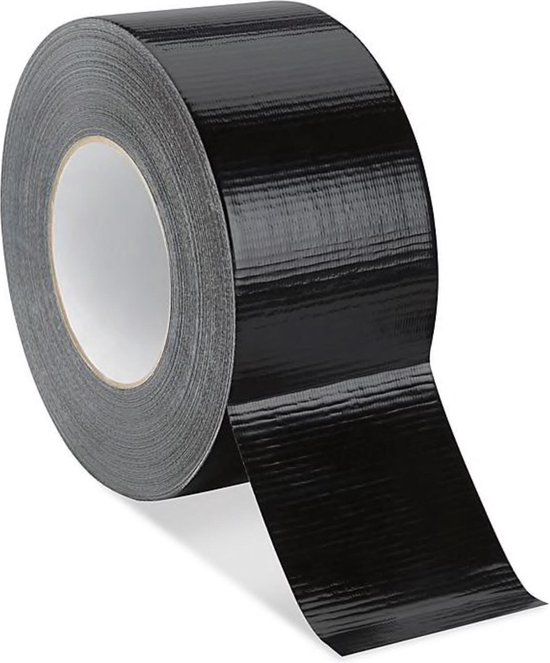 buiten gebruik Serie van Overweldigen Zwarte Duct tape 48 mm Breed - Rol 25 Meter - Morgen in huis