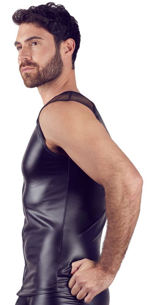 zijkant wetlook shirt