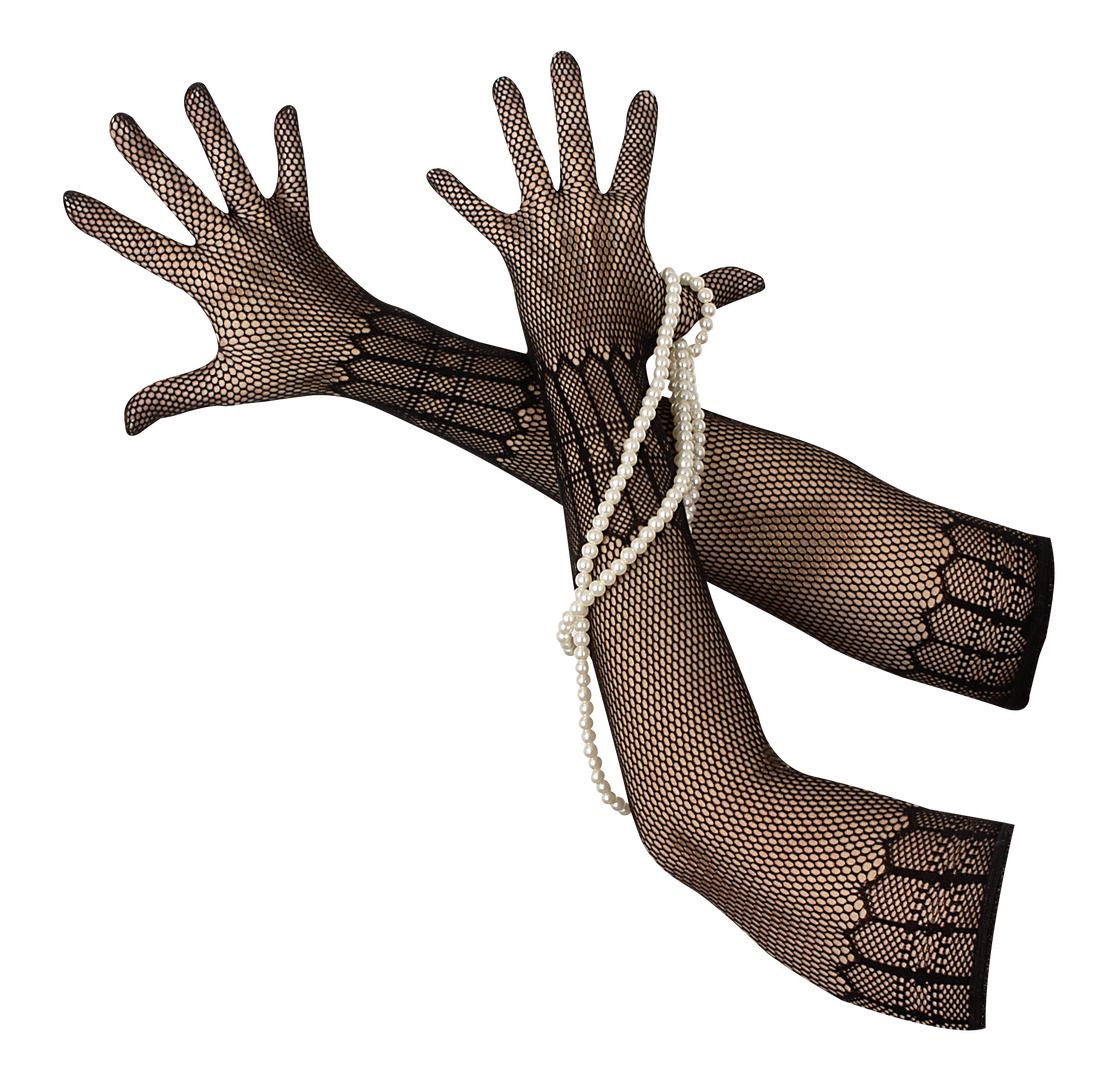 Cottelli Net Handschoenen Zwart touw