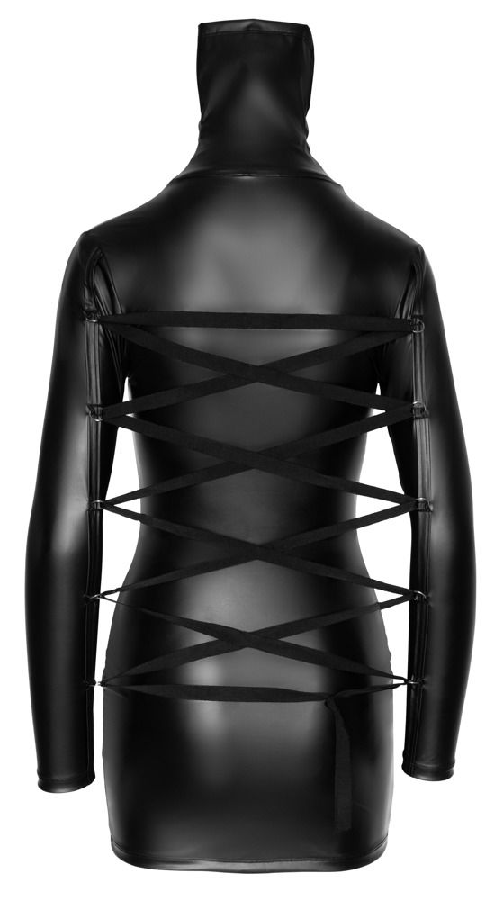 zwarte bondage jurk
