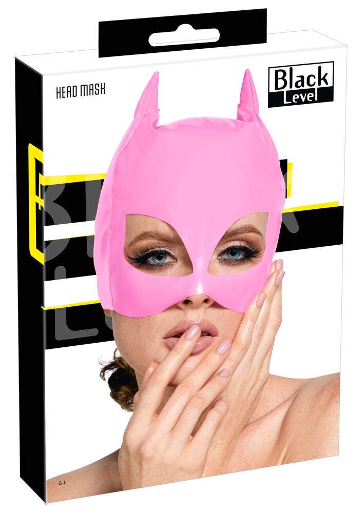 Roze masker van lak 