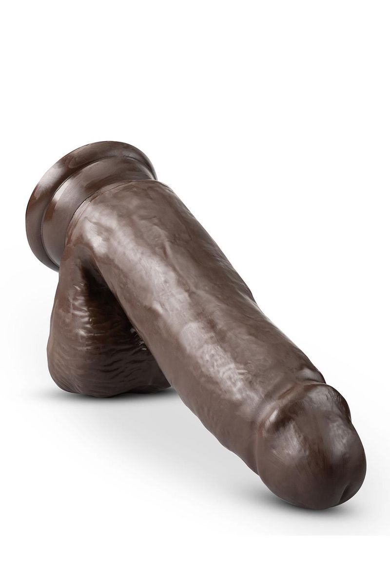 dikke bruine dildo met ballen