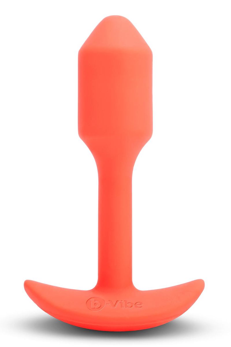Snug Plug 1 Verzwaarde Butt Plug Vibrerend Silicone Oranje
