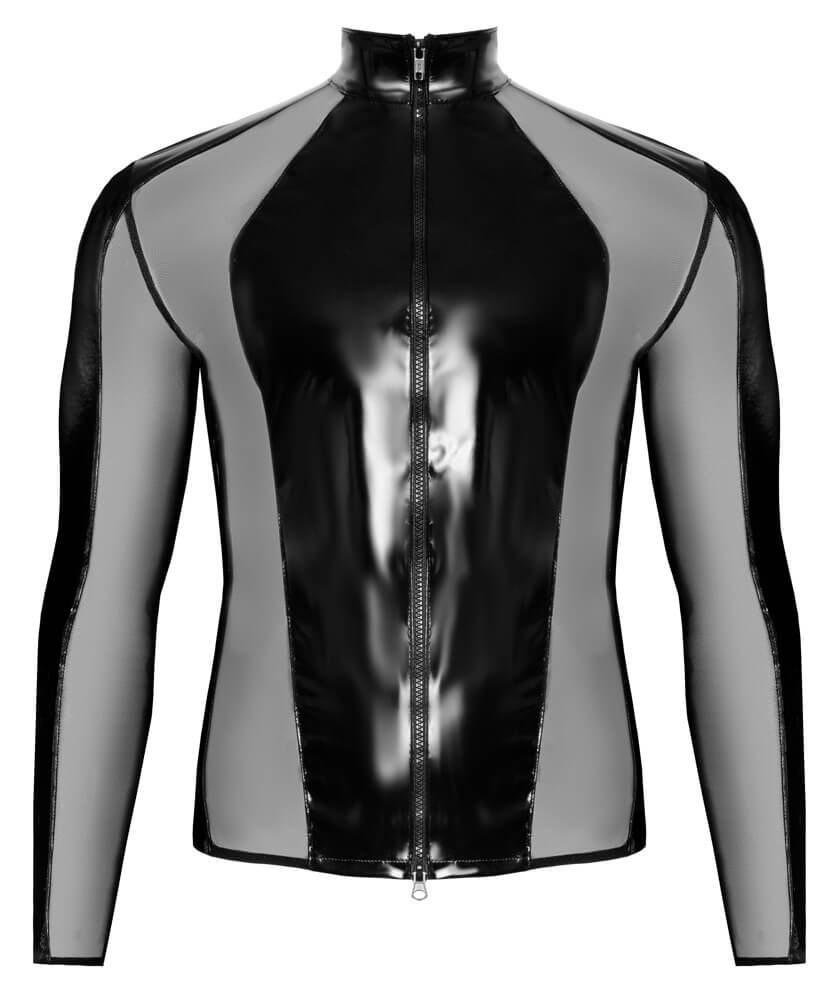 Black-level-lak-shirt-met-rits-en-lange-mouwen-met-gaas-ghost-front.jpg