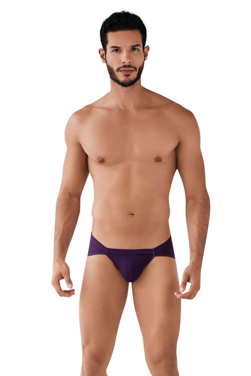 Clever Moda Arawak Brief Voorkant Paars op model