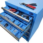 blauwe gereedschapskast werkbank PRO met 6 lades