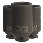 Diepe krachtdop 21 mm 1/2" opname - 3 stuks 1