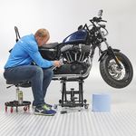 Motorlift harley met poetskruk zwart