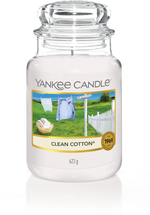 Bougie parfumée Yankee Candle Large Clean Cotton - 17 cm / ø 11 cm