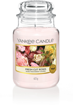 Bougie parfumée Yankee Candle Grand format Roses fraîchement coupées - 17 cm / ø 11 cm