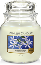 Yankee Candle Duftkerze Medium Midnight Jasmine - 13 cm / ø 11 cm