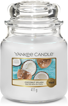 Yankee Candle Duftkerze Medium Coconut Splash - 13 cm / ø 11 cm