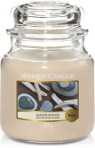 Yankee Candle Duftkerze Medium Seaside Woods - 13 cm / ø 11 cm