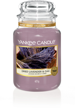 Yankee Candle Geurkaars Large Dried Lavender &amp; Oak - 17 cm / ø 11 cm