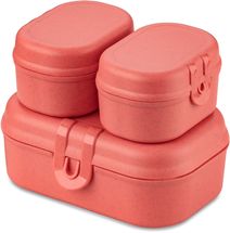 Koziol Mini-Lunchbox Set Pascal Rosa 3-tlg.