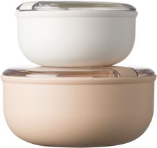 Omada Pull Box Lunchbox Set Sunrise Roze/Beige - 2 stuks