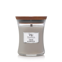 Bougie parfumée WoodWick taille moyenne Fireside - 11 cm / ø 10 cm