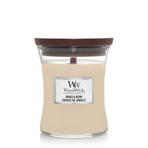 Bougie parfumée WoodWick taille moyenne à la vanille - 11 cm / ø 10 cm
