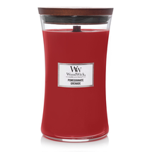 Bougie parfumée WoodWick Pomegranate - Grand format - 18 cm / ø 10 cm
