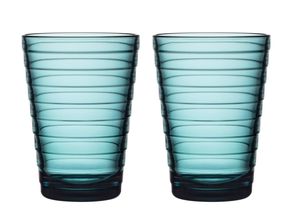 Bicchiere Iittala Aino Aalto blu mare 33cl - 2 pezzi
