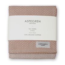 Torchon Aspegren Gaufre Latte 70 x 50 cm - 2 Pièces