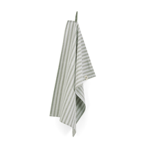 Torchon Walra Stripes vert militaire - 50 x 70 cm