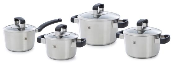 Bk pannenset Conical Cool glas 4-delig