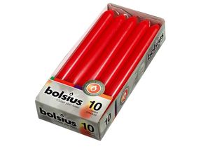 Bolsius Torpedokerze Rot - 10 Stück