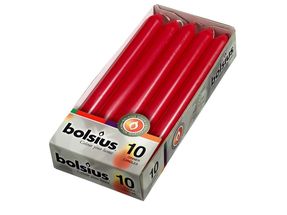 Bolsius dinerkaarsen wijnrood - 10 stuks