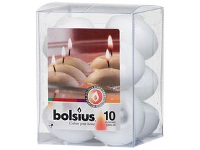 Bolsius Floating Candles White - Pack of 10