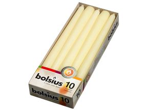 Bolsius Gotische Kaarsen Ivoor 24.5 cm - 10 Stuks
