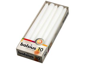 Bolsius Gotische Kaarsen Wit 24.5 cm - 10 Stuks 