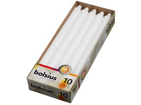 Bolsius dinerkaarsen wit - 10 stuks