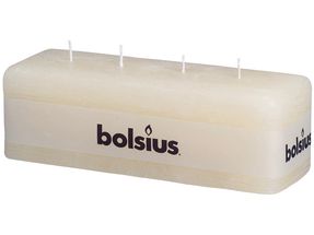 Bolsius multi lontkaars Rustiek met 4 lonten ivoor