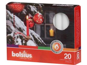 Bolsius kerstboomkaarsjes wit