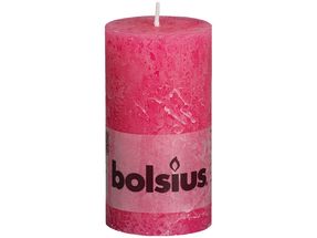 Bolsius stompkaars Rustiek fuchsia 130/68 mm