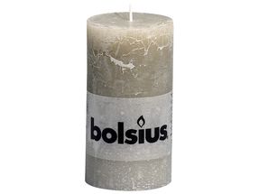 Bolsius stompkaars Rustiek kiezelgrijs 130/68 mm