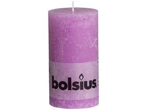 Bolsius stompkaars Rustiek lila 130/68 mm