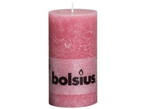 Bolsius stompkaars Rustiek oud roze 130/68 mm