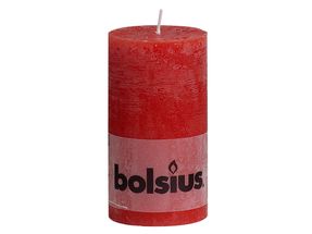Bolsius stompkaars Rustiek rood 130/68 mm