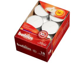 Bolsius maxi theelichten 10 uren wit - 18 stuks