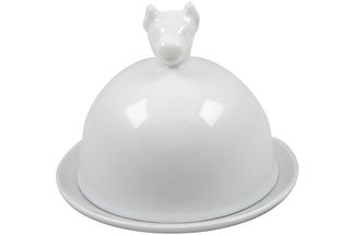 Burriera CasaLupo porcellana bianco Ø9,5 cm