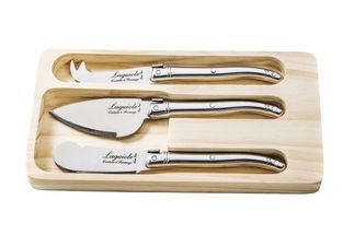 Laguiole Style de Vie 3-Piece Cheese Knife Set Stainless Steel