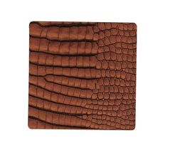 LIND DNA Onderzetter Croco - Leer - Cognac - 10 x 10 cm