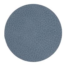 LIND DNA Onderzetter Hippo - Leer - Light Blue - ø 10 cm